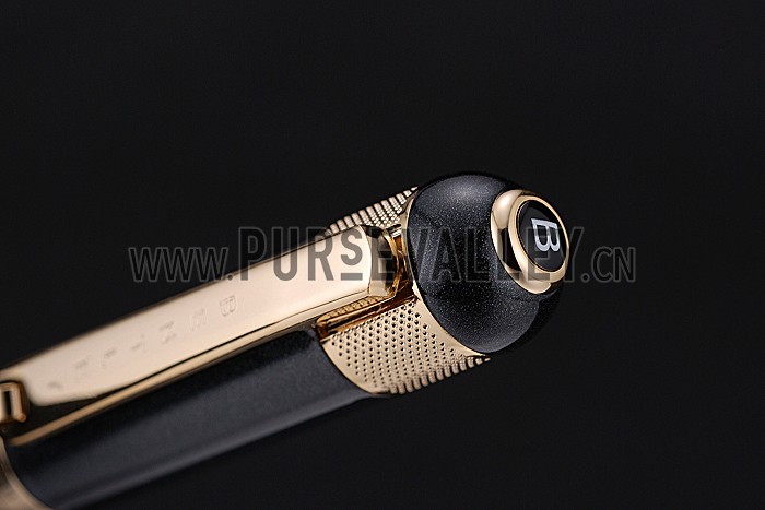 Bentley Gold Rimmed Black Ballpoint Pen 622790