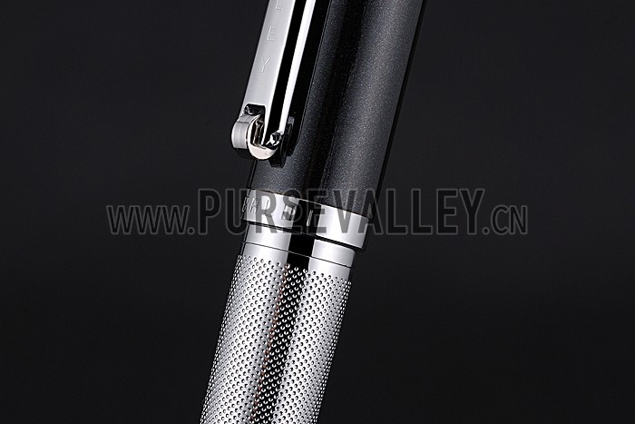 Bentley Silver Rimmed Silver Lower Body Black Ballpoint Pen 622792