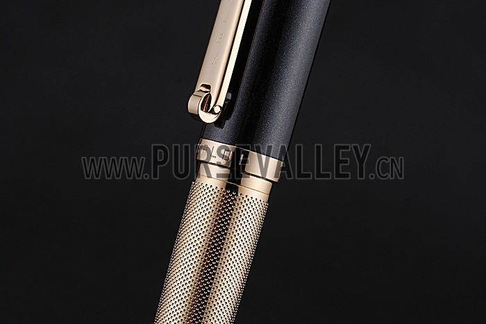 Bentley Gold Rimmed Gold Lower Body Black Ballpoint Pen 622793