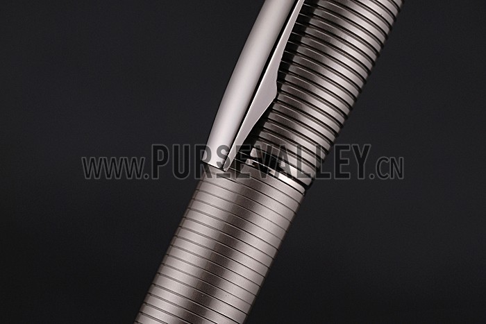 MontBlanc Starwalker Horizontally Grooved Light Brown Grey Ballpoint Pen With Cap 622808