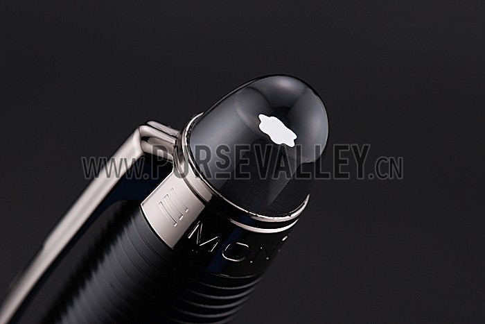 MontBlanc Starwalker Horizontally Grooved Black Ballpoint Pen With Cap 622810