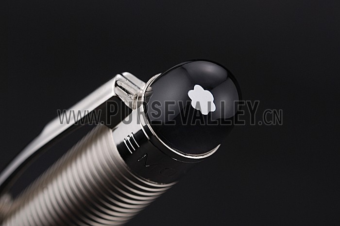 MontBlanc Starwalker Horizontally Grooved Silver Ballpoint Pen 622814