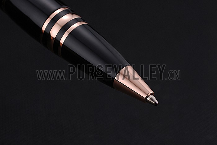 MontBlanc Starwalker Red Gold Rimmed Black Ballpoint Pen 622817