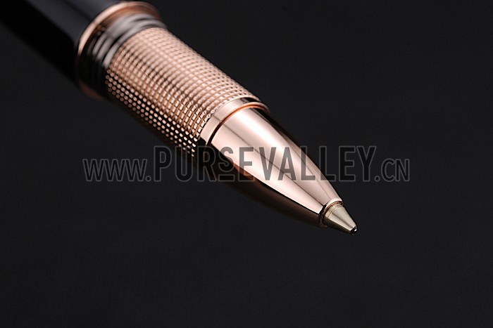 MontBlanc Starwalker Red Gold Rimmed Black Ballpoint Pen With Cap 622818