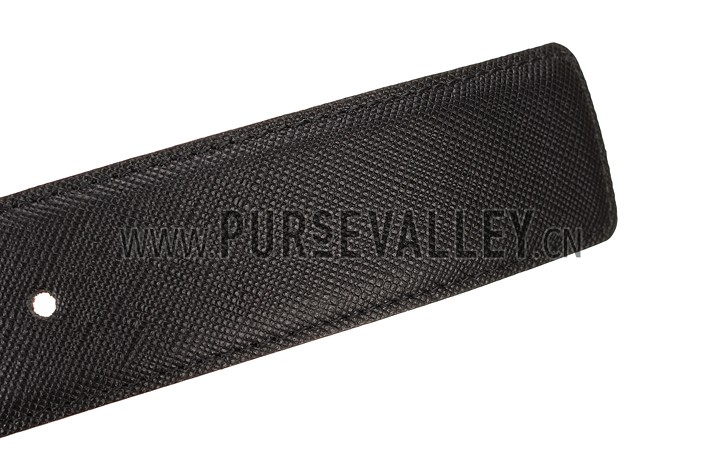 Prada Black Leather Belt