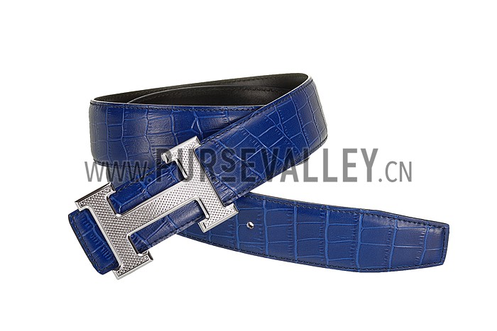 Hermes Alligator Blue With Silver 