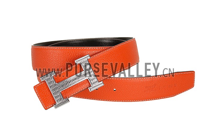 Hermes Orange With Silver 