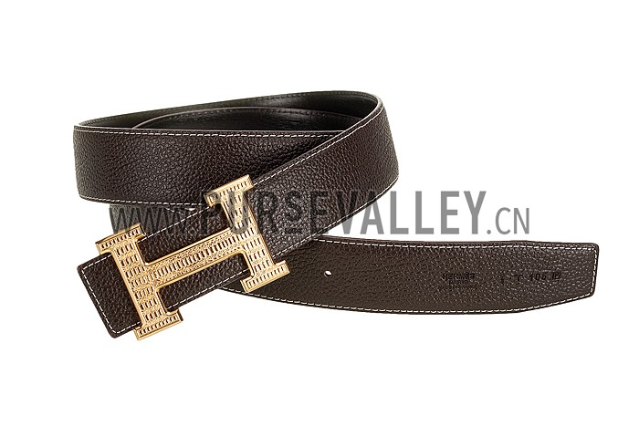 Hermes Brown With Gold 