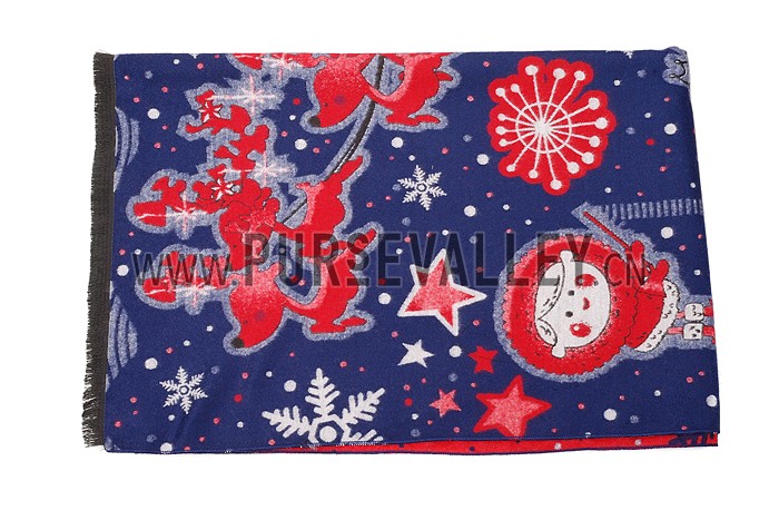 Hermes Santa Bold Print Blue 621796