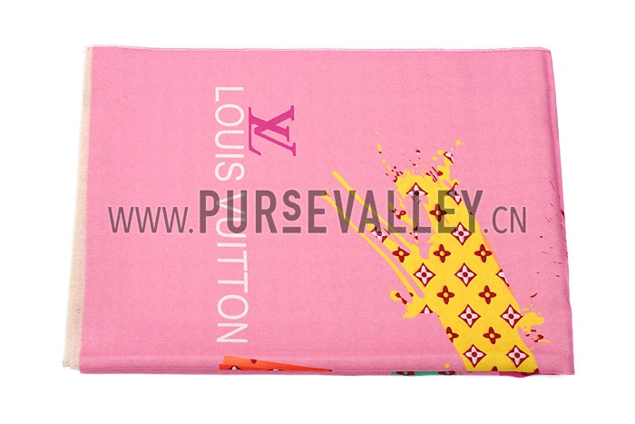 Louis Vuitton Womens Silhouette Signature Scarf Pink 621804