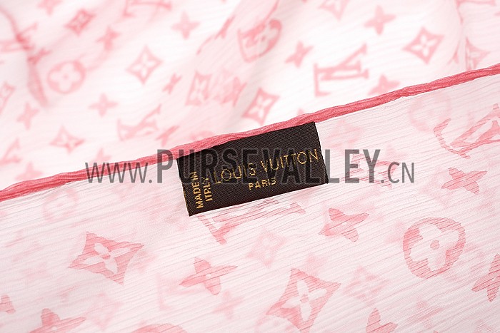 Louis Vuitton Monogram Classic Scarf Pink 621813