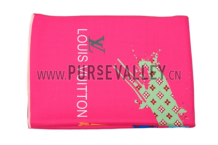 Louis Vuitton Womens Silhouette Signature Scarf Fuchsia 621805