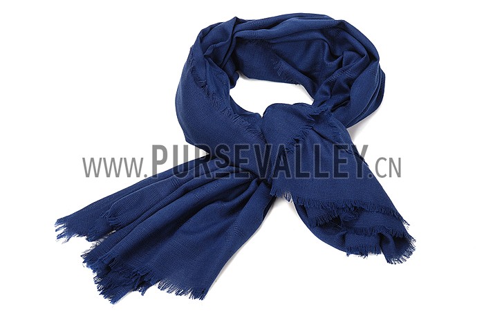 Louis Vuitton Dark Blue Monogram Shawl 621729