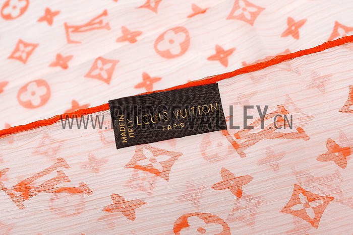 Louis Vuitton Monogram Classic Scarf Red 621814