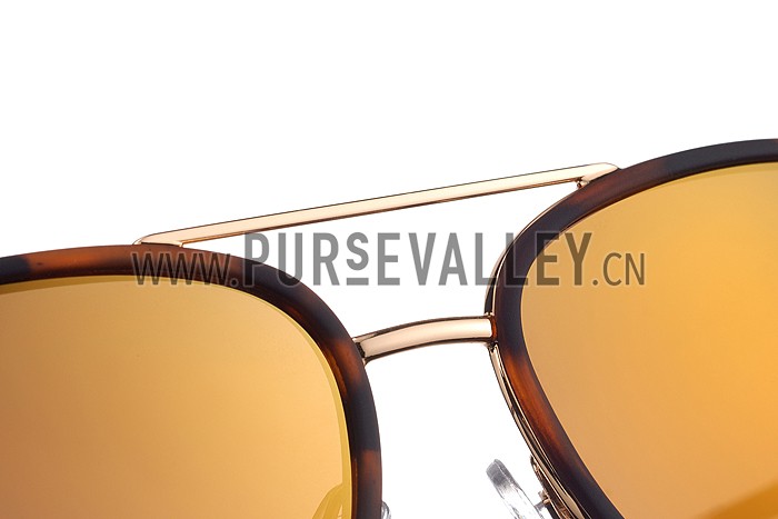 Hugo Boss Aviator Gold Frame Yellow Lens Sunglasses 307879