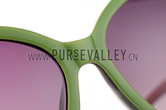 Louis Vuitton Petal Motif Green Frame Sunglasses 308113