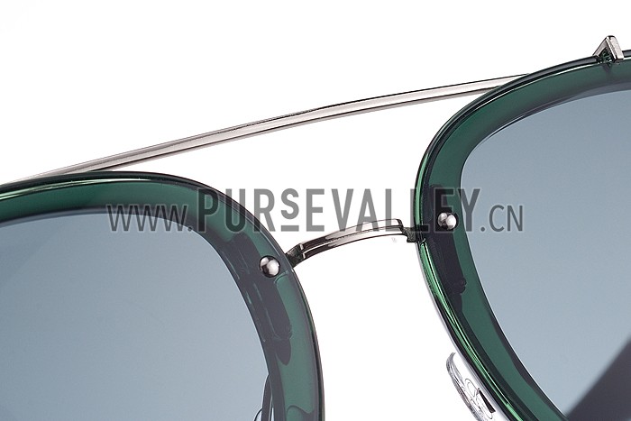Christian Dior Homme Panto Green Lens Sunglasses 307895