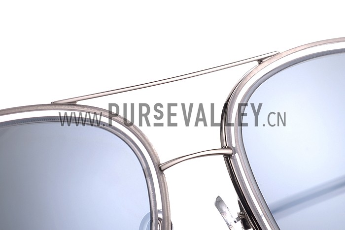 Tom Ford Cyrille Aviator White Frame Sunglasses 307900