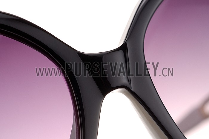 Hermes Studded Carriage Detail White Frame Sunglasses 308096