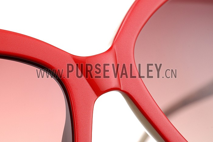 Gucci Guccissima Pattern Red Frame Sunglasses 308085