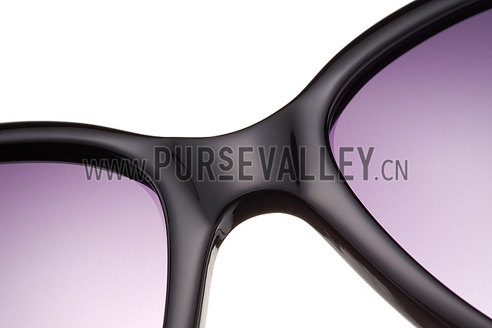 Gucci Elegant Oval Shaped Black Sunglasses 308031