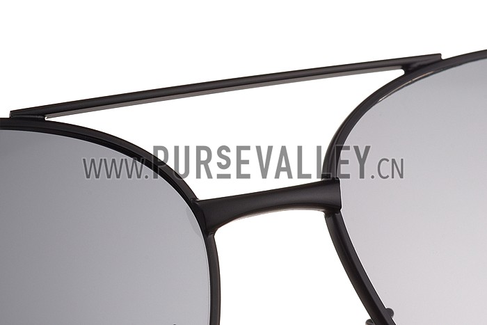 Cartier Panthere Aviator Black Frame Black Lenses Sunglasses 308126