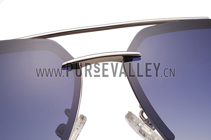 Cartier Wild Panthere Detail Silver Frame Silver Temples Sunglasses 308191