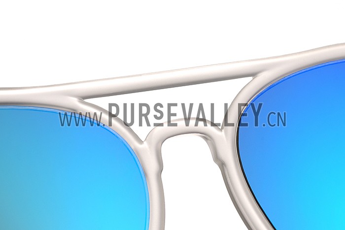 Ray Ban Aviator Liteforce White Frame Blue Mirrored Lenses Sunglasses 308167