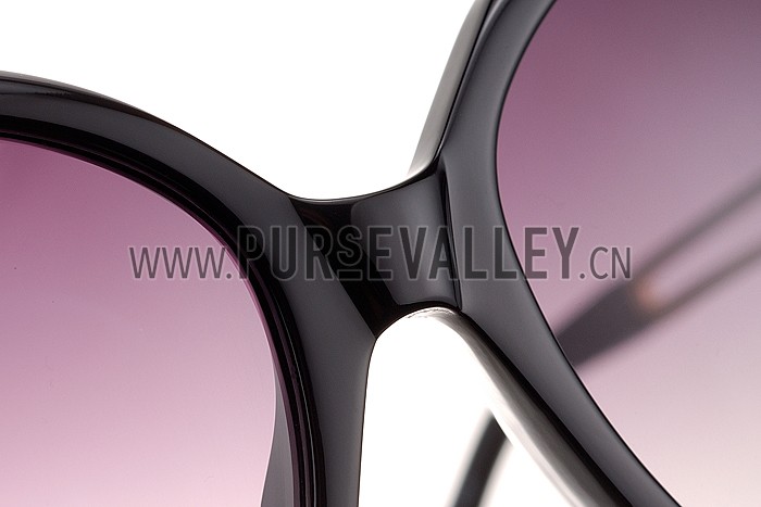 Hermes Studded Carriage Detail Black Frame Sunglasses 308092