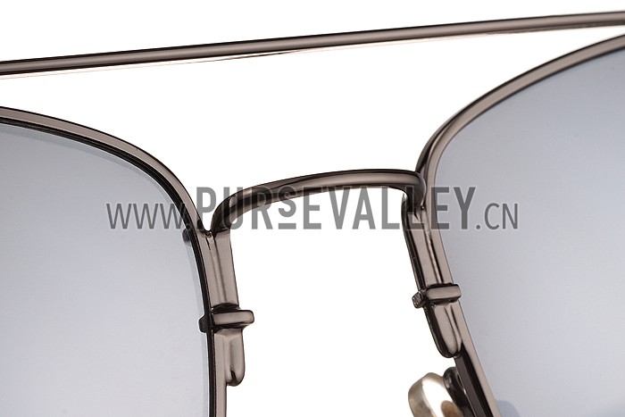Christian Dior Technologic Silver Frame Grey Mirrorred Sunglasses 308123