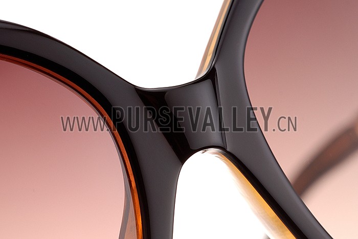 Hermes Studded Carriage Detail Brown Frame Sunglasses 308093