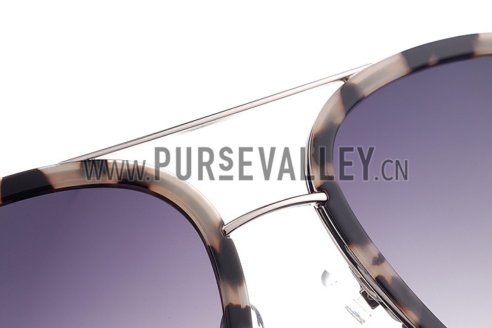 Tom Ford Cyrille Aviator Animal Print Frame Sunglasses 307898