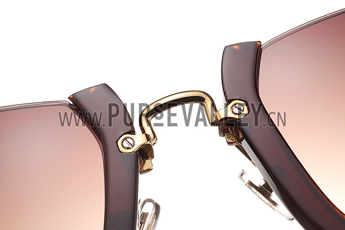 Miu Miu Cut Off Cat-Eye Brown Sunglasses 308036