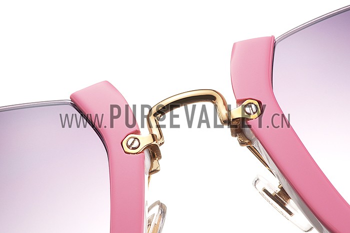 Miu Miu Cut Off Cat-Eye Pink Sunglasses 308038