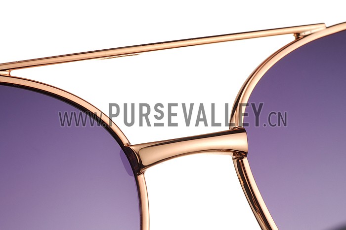 Cartier Panthere Aviator Gold Frame Grey Lenses Sunglasses 308127