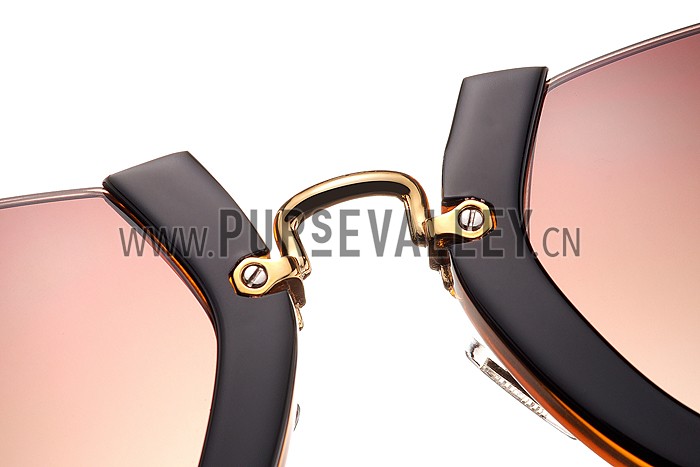 Miu Miu Rounded Cut Off Cat-Eye Orange Sunglasses 308042