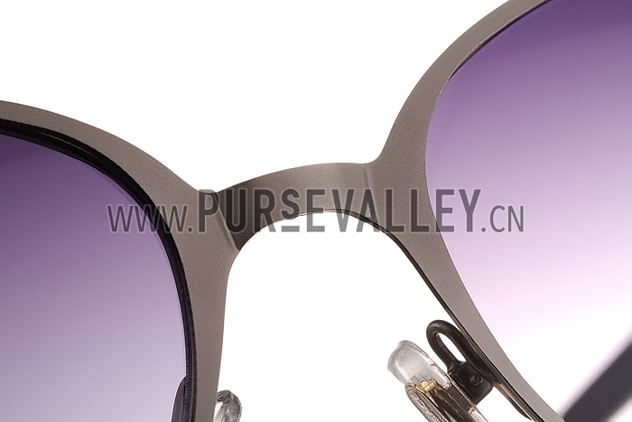 Versace Medusa Chrome Frame Grey Lenses Sunglasses 308182