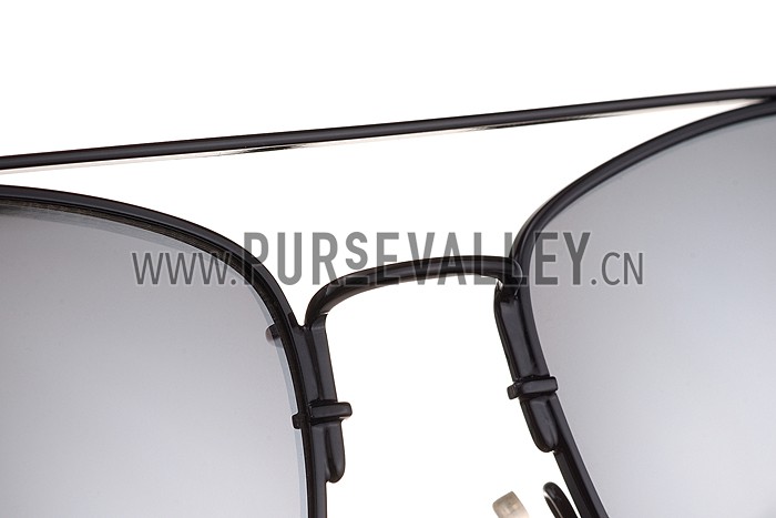 Christian Dior Technologic Black Frame Grey Mirrored Lenses Sunglasses 308121