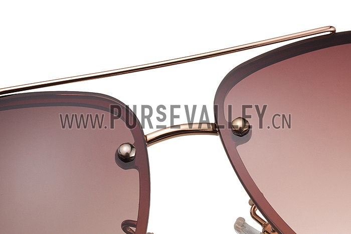 Dolce and Gabbana Pilot Gold Frame Sunglasses 308194