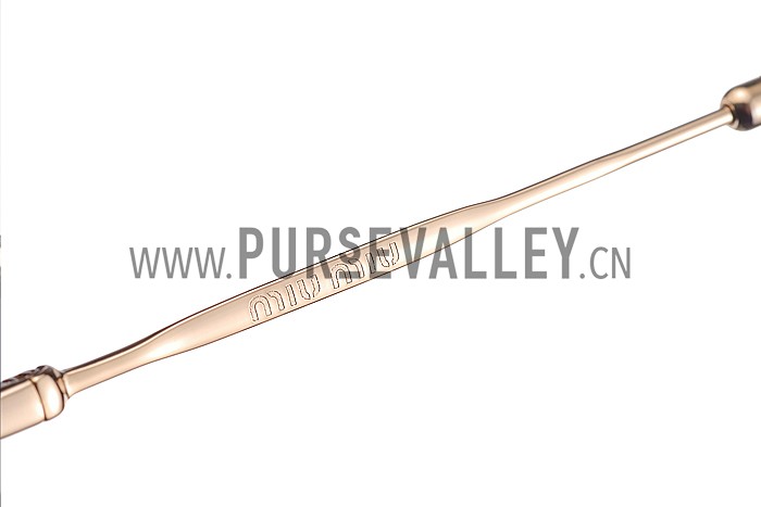 Miu Miu Noir Retro Round Semi-Rimless Black Sunglasses 307887