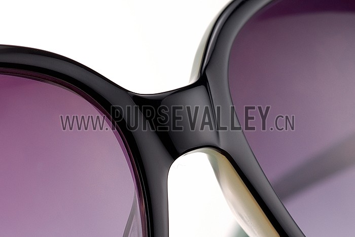 Hermes Large Oversized Green Frame Sunglasses with Metallic Logo 308104