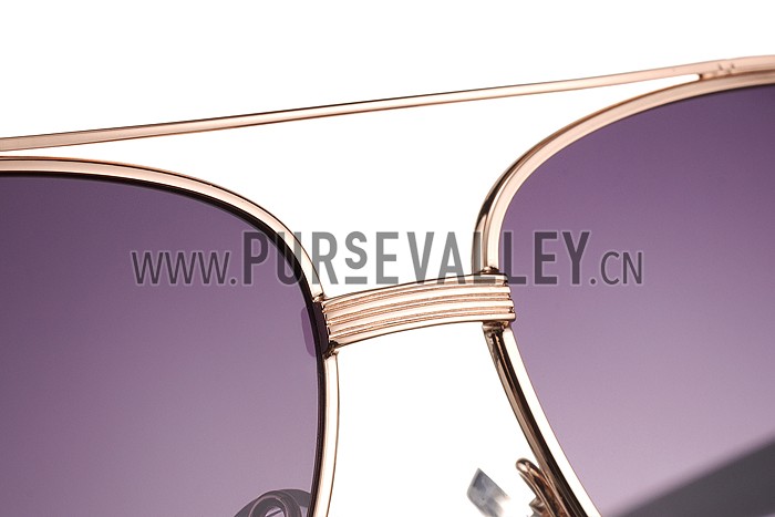 Prada Sporty Linea Rossa Gold Frame Grey Lenses Sunglasses 308156