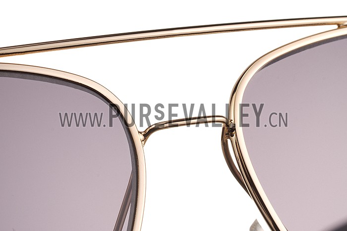 Dolce And Gabbana Aviator Gold Frame Sunglasses 308138