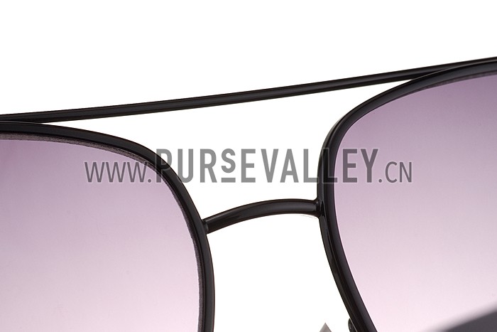 Prada Aviator Black Frame Grey Lenses Sunglasses 308148