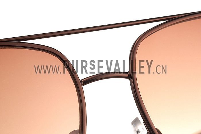 Prada Aviator Brown Frame Brown Sunglasses 308150