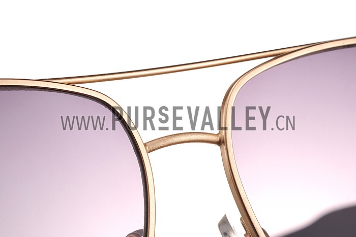 Prada Aviator Gold Frame Grey Lenses Sunglasses 308151