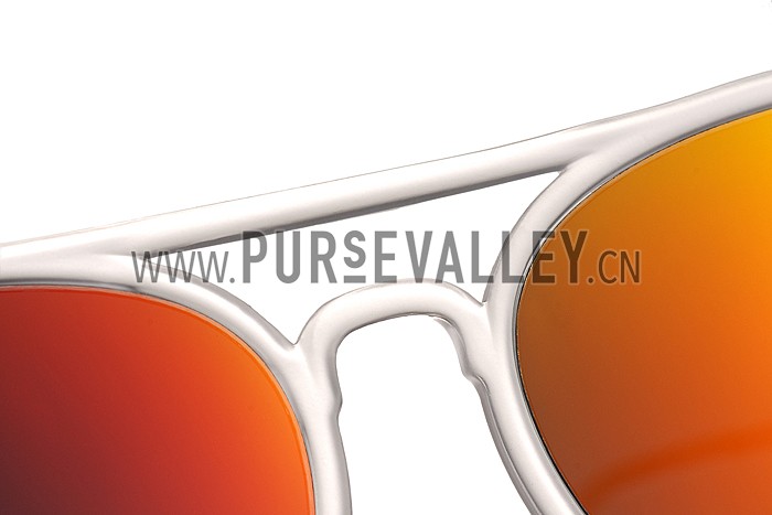 Ray Ban Aviator Liteforce White Frame Orange Mirrored Lenses Sunglasses 308169