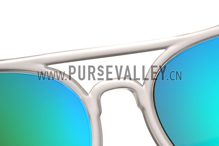 Ray Ban Aviator Liteforce White Frame Green Mirrored Lenses Sunglasses 308170