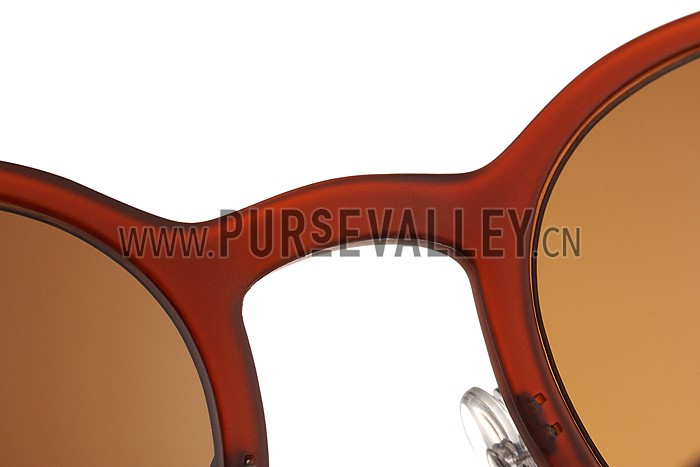 Ray Ban Clubround Brown Frame Brown Lenses Sunglasses 308171