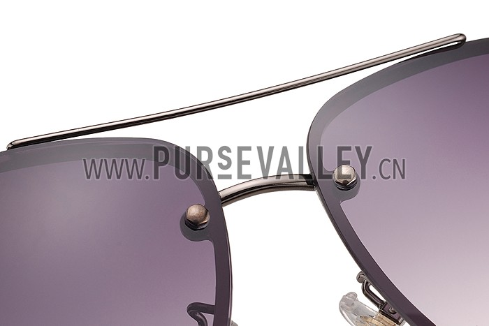 Dolce and Gabbana Pilot Grey Frame Sunglasses 308195